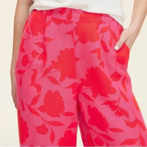 Kate Spade x Target Classic Rose High-Rise Linen Trousers NWT - Picture 4 of 7